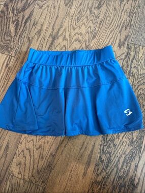 Athletic Blue Skort with Small gearbox Logo